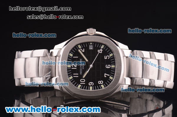 Patek Philippe Nautilus Asia 2824 Automatic Full Steel with Black Dial and Luminous Markers - Click Image to Close